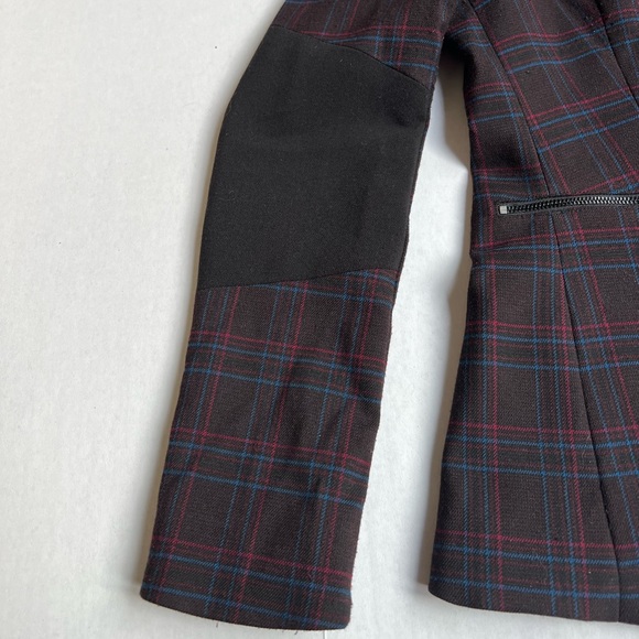 1.State Glen Plaid One Button Womens Blazer Size 2 - Picture 4 of 5